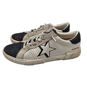 Vintage Havana Mag Women's sneakers in a white and black glitter 8.5